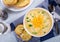 Bowl of Creamy Broccoli Cheddar Cheese Soup