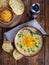 Bowl of Creamy Broccoli Cheddar Soup