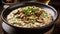A bowl of creamy and flavorful mushroom risotto
