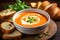A bowl of creamy tomato soup. Ai Generated.NO.01