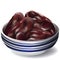 Bowl of dates. Fruit of the date palm.