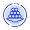 Bowl, Delicacy, Dessert, Indian, Laddu, Sweet, Treat Blue Dotted Line Line Icon