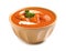 Bowl of delicious butter chicken on white. Traditional indian Murgh Makhani