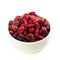 Bowl of dried cranberries