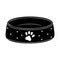 Bowl for dry food and water for dogs and cats, icon, Vector isolated illustration