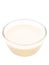 Bowl of evaporated milk isolated