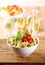 Bowl of farfalle pasta