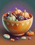 Bowl filled with Halloween candy