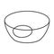 Bowl flour vector icon.Outline vector icon isolated on white background bowl flour.