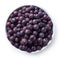 Bowl of freeze dried blackcurrants