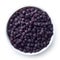 Bowl of freeze dried blueberries