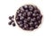 Bowl with fresh acai berries
