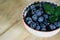 Bowl of fresh blueberries