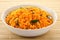 Bowl of  fresh delicious carrot thoran. Kerala food.