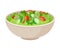 The Bowl With Fresh Green Vegetarian Salad Mix Vector Illustration