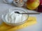 Bowl of fresh healthy white yoghurt