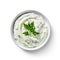 bowl of fresh tzatziki isolated on white background, AI Generative