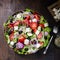 Bowl with Greek salad, still life