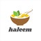 Bowl of Haleem vector Hyderabadi famous