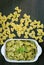 Bowl of Homemade Farfalle Pasta with Pesto Sauce