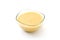 Bowl of homemade vanilla custard isolated