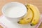 Bowl of Homemade Yoghurt with Organic Banana
