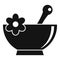 Bowl homeopathy icon, simple style