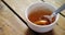 Bowl of honey with spoon 4k