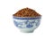 Bowl of loose Rooibos red tea, isolated