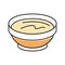 bowl mayonnaise sauce food color icon vector illustration