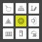 bowl , money , house , ticket , multimedia , eps icons set vector