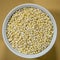 Bowl of Natural Dry Pearl Barley Seeds