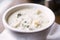 Bowl of New England clam chowder