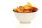 Bowl of paprika chips