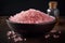 Bowl pink salt pot. Generate Ai