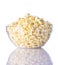 Bowl of Popcorn on white Background