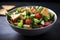 A bowl of refreshing fattoush salad. (Generative AI)