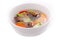 Bowl with shiitake vegetable soup