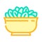 bowl spinach color icon vector illustration