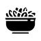 bowl spinach glyph icon vector illustration