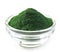 Bowl of spirulina algae powder