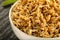 Bowl of Sprouted wheat beans macro imaging