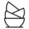 Bowl stack icon outline vector. Pottery clay