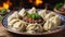 A bowl of traditional Ossetian dumplings