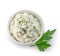 Bowl of tzatziki sauce