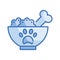 Bowl Vector Blue series Icon Design illustration. Veterinary Symbol on White background EPS 10 File
