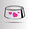 Bowl vector pet food illustration feed nutrition line hearts