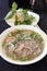 Bowl of Vietnamese pho noodle soup