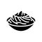 bowl wasabi sauce food glyph icon vector illustration