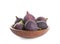 Bowl with whole purple figs